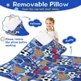 thumbnail image 3 of Baseball Football Pattern Toddler Nap Mats for Kids Preschool,Sleeping Mat Bag or Kids,Toddler Sleeping Bag,Toddler Nap Mat or Daycare, 3 of 6