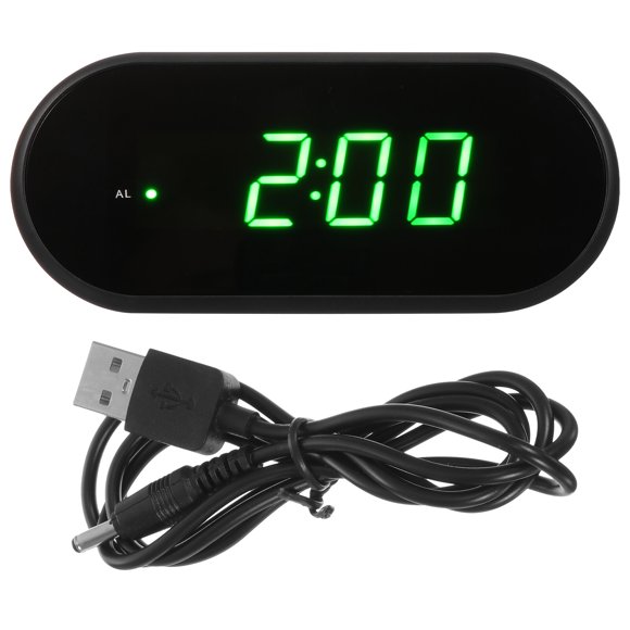 1pc LED Digital Reloj de despertador Reloj de escritorio LED Luminoso Reloj de alarma con cable