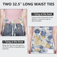 thumbnail image 6 of Pioneer Flower Floral Print Pattern Apron-Garden Aprons for Women with Pockets-Cotton Linen Waterproof Kitchen Cooking Gardening Aprons Adjustable for Kitchen,Cooking,BBQ and Salon 33x27 Inch, 6 of 7