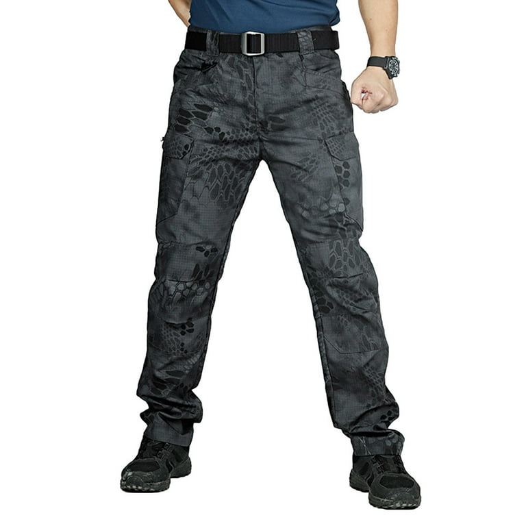 Farfi Men Camo Multi Pockets Quick Dry Outdoors Sports Tactical