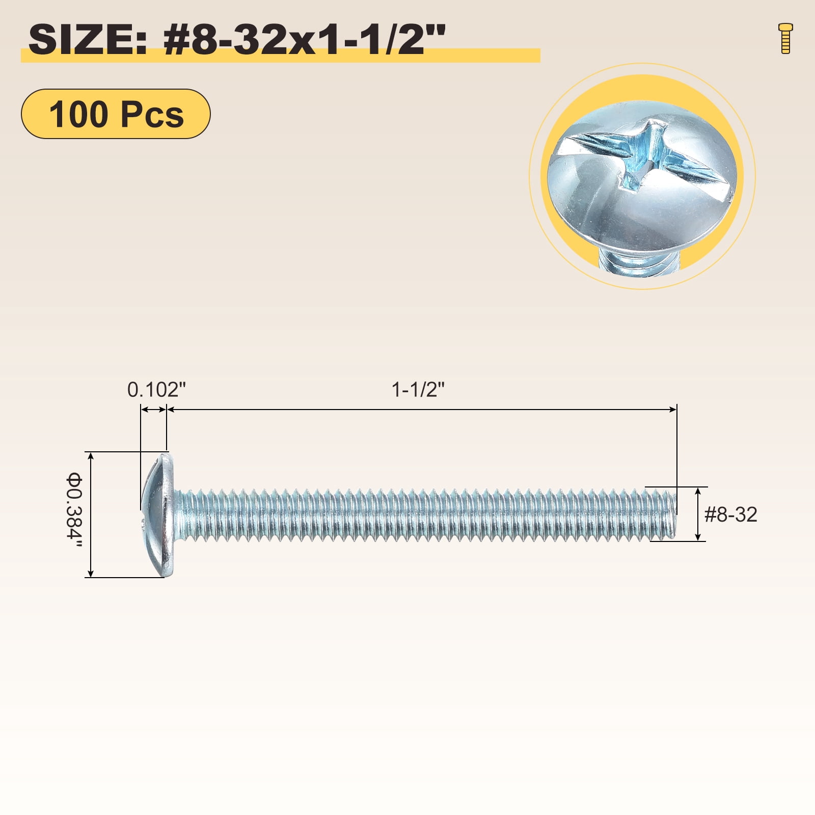 Uxcell Phillips Cross Flat Round Head Machine Screw Kit with Lock Nut (M5-0.8x25) 80Pcs, Stainless Steel Fasteners