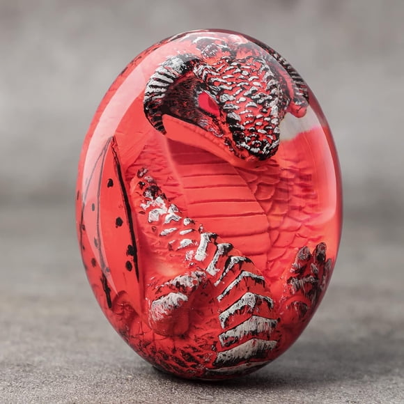 Wilbeva Lava Dragon Eggs for Gifts and Decorations, Crystal Resin Dragon Statue for Boys Men Girls and Womens, Exquisite Unique Figurines for Birthday, Christmas, Thanksgiving and Anniversary