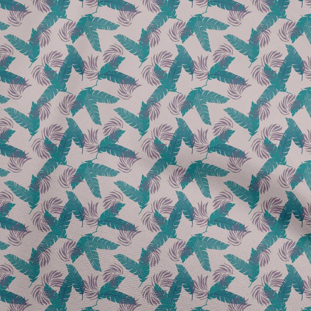 oneOone Cotton Poplin Peach Fabric Leaves Sewing Craft Projects Fabric Prints By Yard 42 Inch Wide