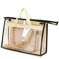 thumbnail image 1 of Bag Storage Bag Wardrobe Hanging PVC Storage Bag Transparent Dust-proof Moisture-proof Breathable Hanging Bag Leather Bag Protec Ivory L, 1 of 6