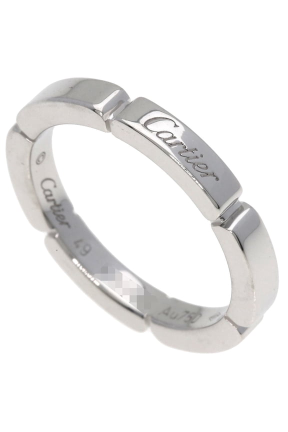 Pre-Owned Cartier Maillon Panthre #49 Ring, 18K White Gold, Women's.