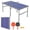 Blue, variant on Ping Pong Table Foldable Table Tennis Table with Net, Table Tennis Paddles and Balls, 6x3FT Multi-Use Family Game Table for Kids Teenager Adult, Compact & Portable