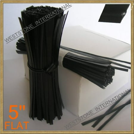 - Plastic Twist Ties - 5 inch - Black - Bag of 125