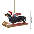 thumbnail image 3 of SLYNSHome Christmas Tree Dog Ornament Xmas Puppy Hanging Decoration for Christmas Tree Crafts Dachshund Pendant Puppy's First Christmas Xmas Gifts for Pet Lovers (), 3 of 4