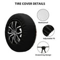 thumbnail image 2 of Salouo Cute Butterfly Flowers Print Spare Tire Cover 14-17 inch Spare Tire Protector Universal Tough Tire Wheel Cover for Trailer SUV and Truck-16 inch, 2 of 6