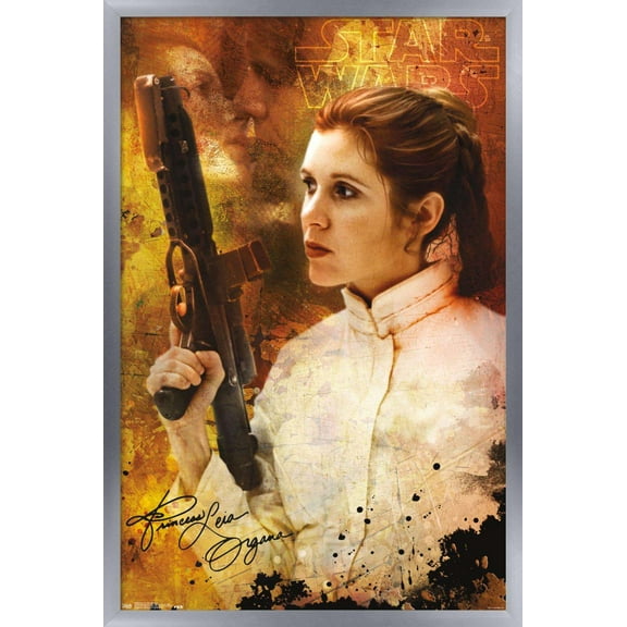Star Wars: Saga - Princess Leia - Signature Wall Poster, 14.725" x 22.375", Framed