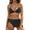 Black, variant on Women's Bikini Sets High Waisted Swim Skirt Tummy Control Swimsuits Two Piece Scalloped Trim Bathing Suit Khaki for Size XL