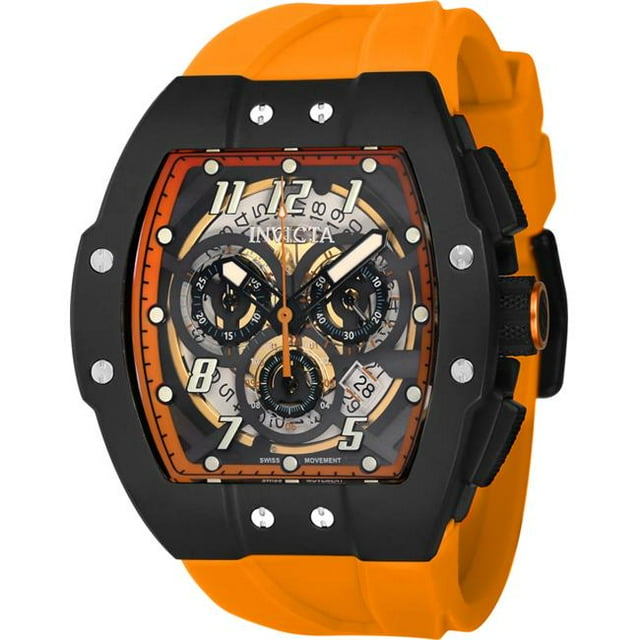 Invicta 44415 JM Correa Quartz Multifonction Transparent & Orange Hommes Cadran Montre