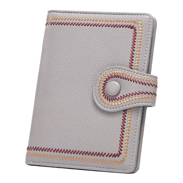 Moda mujeres hombres pasaportes cubierta Pu cuero viaje tarjeta de crédito pasaportes titular Gris Yuyangstore Cubierta de pasaportes