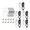 5 black 5 white, variant on Desk Cable Routing Clips Flat Panels, Reopenable Loop Fasteners, Adhesive Mount with Screw Support, Indoor