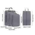 thumbnail image 3 of AuroraX Waterproof Travel Storage Bag Portable Clothing Storage Bag Compression Foldable Lightweight Durable Luggage Packing Bag for Travel Gray, 3 of 6