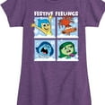 thumbnail image 3 of Inside Out 2 - Festive Feelings Grid  - Girls Fitted Short Sleeve Graphic T-Shirt, 3 of 5