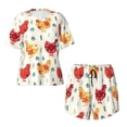 thumbnail image 4 of Naloa Flower Chicken Women's Short-Sleeved Pajama Set, Loungewear, Summer pajamas, Breathable Cozy - 3X-Large, 4 of 9