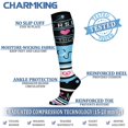 thumbnail image 5 of 3 Pairs Copper Compression Socks for Women & Men Circulation 15-20 mmhg - Better Blood Flow, Swelling, Best Support for Medical, Running, Nursing, 5 of 7