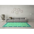 thumbnail image 3 of Ahgly Company Indoor Rectangle Oriental Turquoise Blue Traditional Area Rugs, 5' x 7', 3 of 4
