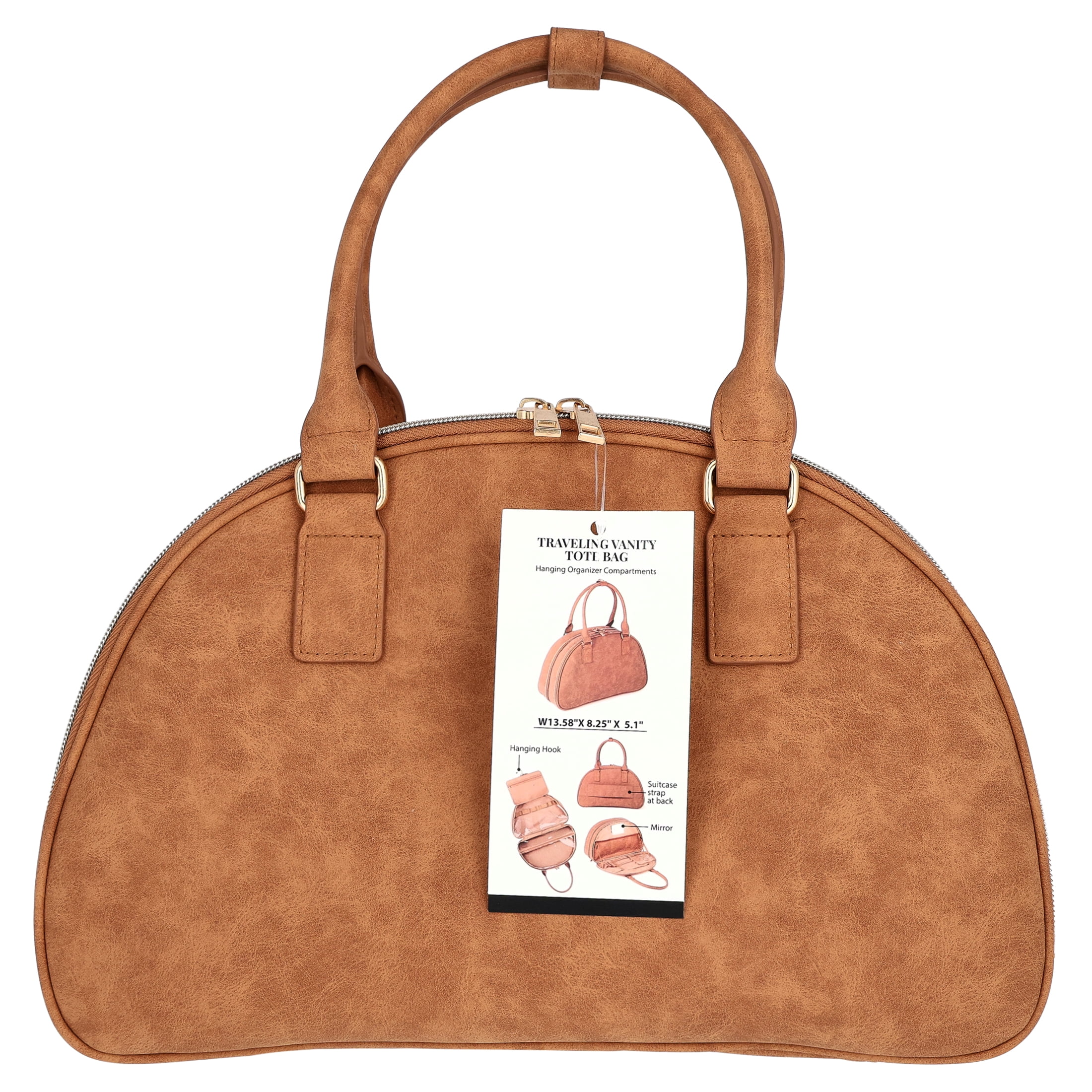 Traveling Vanity Tote Bag, Brown