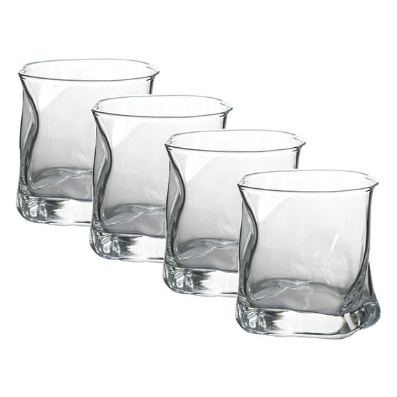Set de 4 Vasos Electrochapados Transparente 300 ml