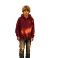 thumbnail image 3 of HAYIMI Kids Halloween Distressed Hoodie Ripped Hem Oversized Hooded Sweatshirt Children Long Sleeve Tops Comfort Pullover, 3 of 4