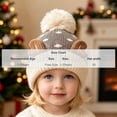thumbnail image 4 of Wilark Toddler Christmas Hat with Pom Pom Winter Cute Knitted Warm Kids Festival Hat Gray 1-4 T, 4 of 7