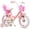 Pink & White, variant on Glerc Maggie 12 inch Kids Girls Bike for Ages 2-4 Years Old Children, Princess Style Kids Bicycle with Doll-Seat & Basket & Training Wheels, Peach