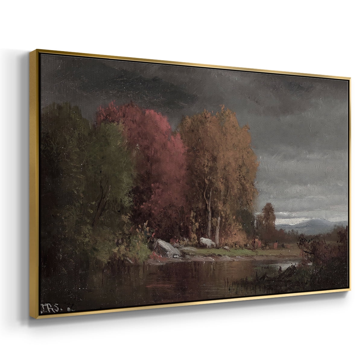 Vintage Landscape-CCCXXVII By Wexford Home Framed in Gold Wood Gallery Wrapped Canvas 17 in. x 25 in.
