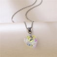 thumbnail image 3 of Collar Zulema Colgante Cristal Corazón Acero Inoxidable, 3 of 8