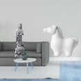 thumbnail image 2 of Estatua De Caballo Guan Yin De Porcelana, Adorno De Piedra Coleccionable, Escultura Decorativa De Animal Budista De Feng Shui Chino, Para Mesa, Pasillo Interior, Dormitorio, Chimenea,, 2 of 8