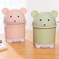 thumbnail image 4 of PEACNNG Adorable Panda Flip Top Trash Can - Cartoon Storage Solution for Bathroom and Household, 4 of 5