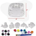 thumbnail image 4 of Art Creativity Ocean Animals Plaster Painting Kit for Kids – 6 Sea Animal Figurines, 8 Paint Colors, Brushes & Magnets – Creative Art Set, 4 of 8