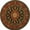Black, variant on Medallion Kashan Traditional Round Rug, Black - 3 ft. 11 in.