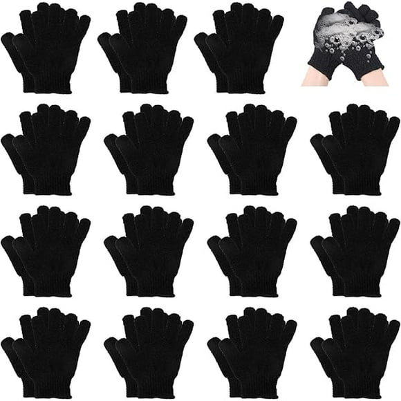 wonima11 60Pcs Exfoliating Gloves Bulk, Exfoliating Body Scrubber Glove Exfoliator for Body Scrub Mitt, Bath Gloves for Shower Exfoliating Shower Gloves for Women Bathing Accessories(Black)