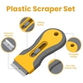 thumbnail image 3 of 2 Pack Plastic Retractable Razor Scraper Set with 40 Metal Replacement Blades,Labels Decal & Adhesive Remover for Glass, Windows, Car, Tile & Stove Surfaces, 3 of 7
