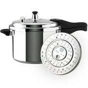 Magefesa Avant 4.1 Quart Aluminum Pressure Cooker with Canner Rack, Silicone Gasket, Fast Cooking Pot for Gas, Electric, Ceramic Stovetops