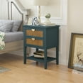 thumbnail image 2 of UBesGoo Night Stands for Bedroom with 2 Drawer, Bedside End Tables with Storage Shelf,Green, 2 of 15