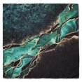 thumbnail image 5 of FOX-TECH Silk Scarf for Hair - Head Scarf for Women, Lightweight Satin Scarf for Hair Wrapping and Sleeping at Night, 35"x35" (Green Danube), 5 of 7