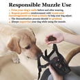 thumbnail image 4 of Dog Muzzle, Soft Mesh Muzzle for Small Medium Large Dogs Labrador German Shepherd, Breathable Adjustable Mouth Guard for Biting Chewing Scavenging, Allows Panting and Drinking, 4 of 9