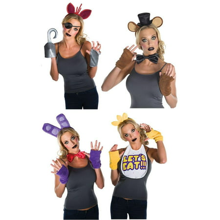 Five Nights at Freddy's Adult Costume Kit Bundle: Freddy, Foxy, Chica, Bonnie