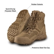 ALTAMA Raptor 8in Safety Toe Coyote Boots, Size: 10.5, Width: W (322003-W-105)