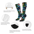 thumbnail image 6 of Fotbe Colorful Flowers print Women's Men's Novelty Crew Socks Cotton Socks Knee High Socks for Walking,Running,Nurses,Pregnancy, 6 of 9