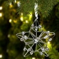 thumbnail image 4 of LR Home Gold and Silver Shining Crystal Chain Wrapped Star Ornament, Set of 4, 4 of 11
