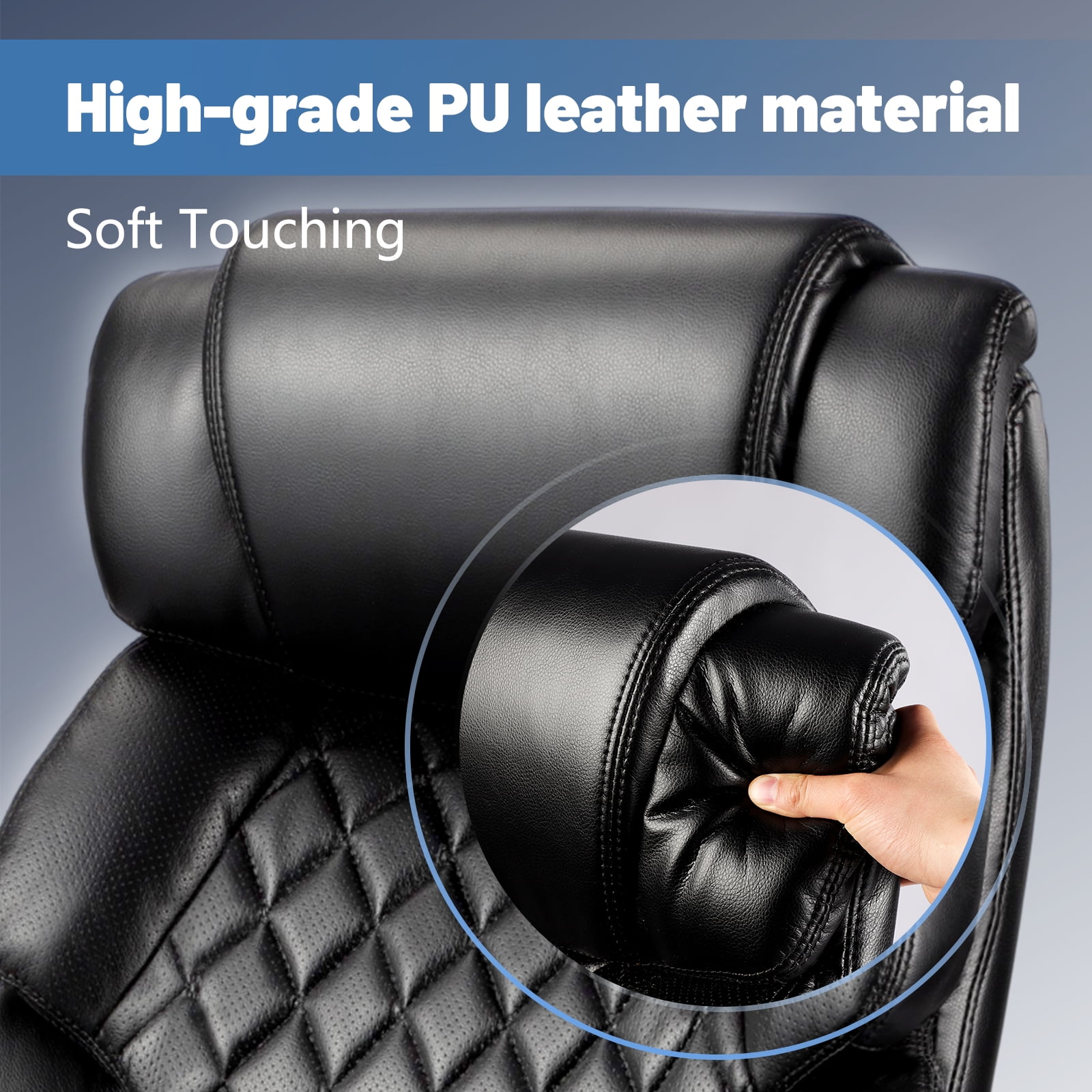 800LBS Big and Tall Office Chair for Big and Tall Individuals, Durable Chair with High Back, Extra Wide Seat and Adjustable Lumbar, Large Computer Desk Chair Comfortable for Home Office