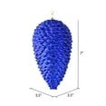 thumbnail image 2 of Vickerman 7" Cobalt Blue Matte Glitter Pinecone Christmas Ornament, 4 per pack, 2 of 3