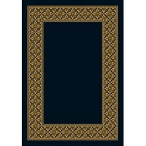 Milliken Red Bordered Rows Area Rug Corinthius Garnet - Aprx 5' 4" x 7' 8"