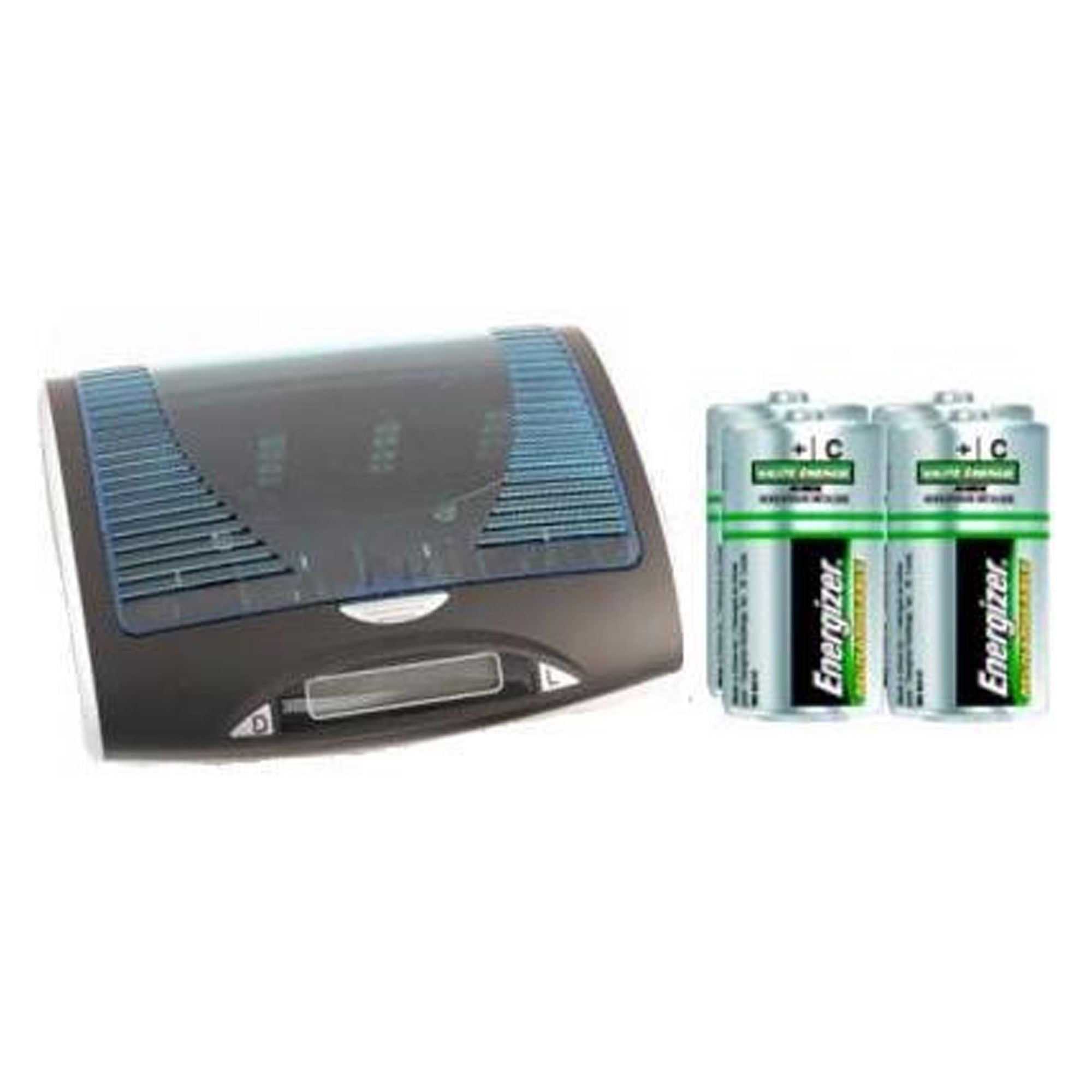 Super Universal LCD Battery Charger + 4 C Energizer NiMH Batteries (2500 mAh) Walmart Canada