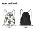 thumbnail image 2 of Yiaed Dinosaur on Excavator2 Print Drawstring Bags Drawstring Backpack Bulk String Back Pack Gym Sport Bag-Medium, 2 of 5