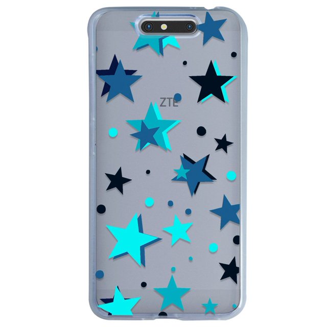 Funda Protector para ZTE Blade V8 InstaCase Antigolpes Estrellas Azules